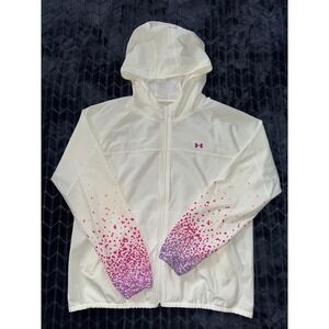 Under‎ Armour Womens Wind Breaker Full Zip Light Weight Size Large